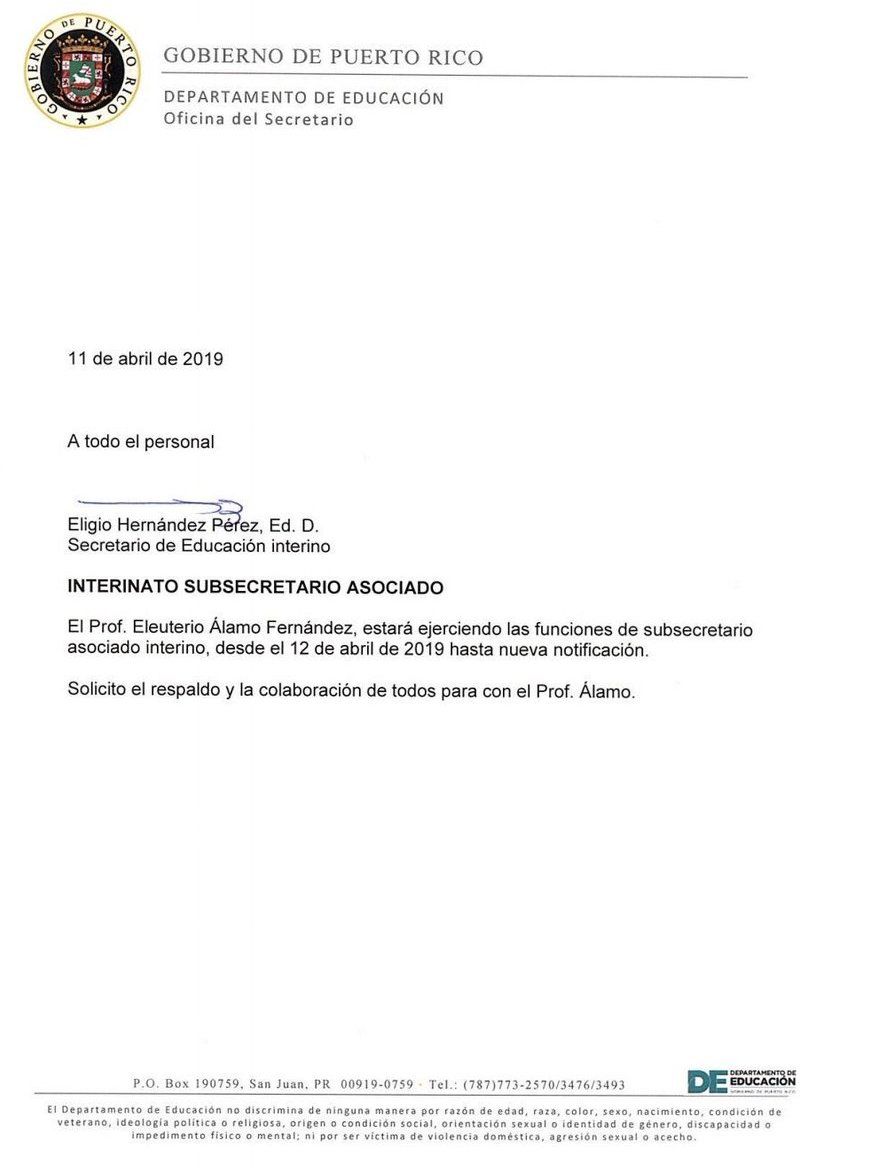 Eligio Hernandez nombra a Eleuterio Alamo como subsecretario de Educacion - abril 12 2019